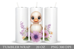 Duck Tumbler Sublimation. Cute Duck Tumbler Design Product Image 1