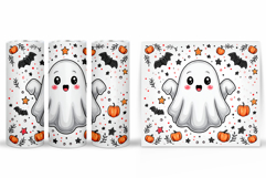 Cute Ghost Tumbler Sublimation. Cute Ghost Sublimation Product Image 2