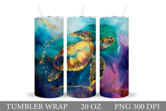 Turtle Tumbler Design. Sea Turtle Tumbler Sublimation Product Image 1