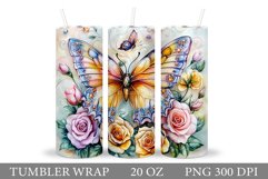 Butterfly Tumbler Design. Butterfly Tumbler Sublimation Product Image 1