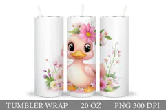 Cute Duck Tumbler Design. Cute Duck Sublimation Product Image 1