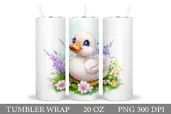 Cute Duck Tumbler Design. Cute Duck Sublimation Product Image 1