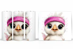 Cute Bird Tumbler Design. Cute Bird Sublimation Product Image 2
