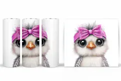 Cute Bird Tumbler Design. Cute Bird Sublimation Product Image 2