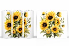 Sunflowers Tumbler. Flowers Tumbler Sublimation Product Image 2