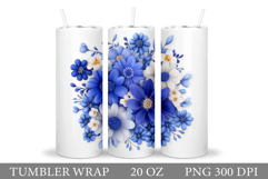 Flowers Tumbler Design. Sublimation Tumbler Flower Product Image 1
