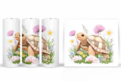 Turtle Tumbler Wrap Design. Turtle Tumbler Wrap Sublimation Product Image 2