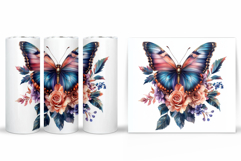 Butterfly Tumbler Design. Butterfly Tumbler Sublimation Product Image 2