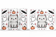 Cute Halloween Cat Tumbler. Halloween Tumbler Design Product Image 2