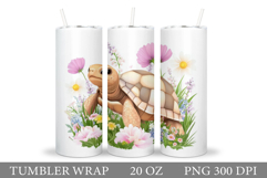 Turtle Tumbler Wrap Design. Turtle Tumbler Wrap Sublimation Product Image 1