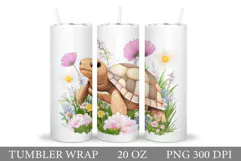 Turtle Tumbler Wrap Design. Turtle Tumbler Wrap Sublimation Product Image 1