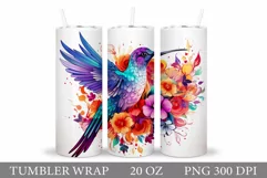 Hummingbird Tumbler Design. Hummingbird Sublimation Product Image 1