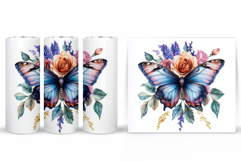 Butterflies Tumbler Design. Butterfly Tumbler Sublimation Product Image 2