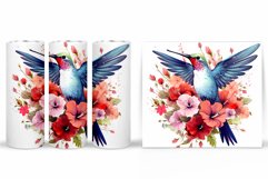Hummingbird Tumbler. Hummingbird Flowers Tumbler Design Product Image 2