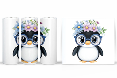Cute Penguin Tumbler Design. Cute Penguin Sublimation Product Image 2