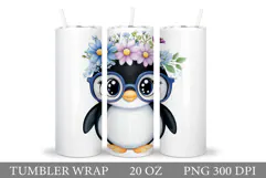 Cute Penguin Tumbler Design. Cute Penguin Sublimation Product Image 1