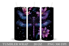 Dragonfly Tumbler Design. Dragonfly Sublimation Product Image 1