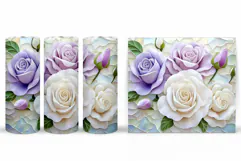 Roses Tumbler Design. Roses Sublimation Product Image 2