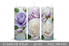 Roses Tumbler Design. Roses Sublimation Product Image 1