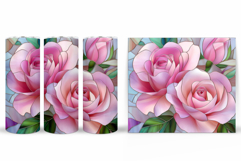 Roses Tumbler Design. Flowers Tumbler Sublimation Product Image 2