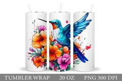 Hummingbird Tumbler Design. Hummingbird Sublimation Product Image 1