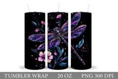 Dragonfly Tumbler Design. Dragonfly Sublimation Product Image 1