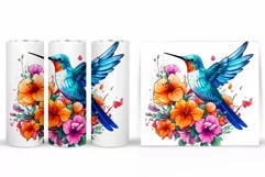 Hummingbird Tumbler Design. Hummingbird Sublimation Product Image 2