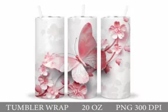 Butterfly Tumbler Sublimation. Butterfly Sublimation Product Image 1