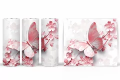 Butterfly Tumbler Sublimation. Butterfly Sublimation Product Image 2