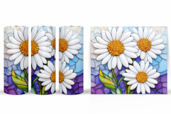 Daisy Flowers Tumbler Design. Flowers Tumbler Sublimation Product Image 2