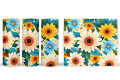 Floral Tumbler Design. Flowers Tumbler Sublimation Product Image 2