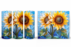 Sunflowers Tumbler. Flowers Tumbler Sublimation Product Image 2