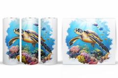 Turtle Tumbler Design. Sea Turtle Tumbler Sublimation Product Image 2
