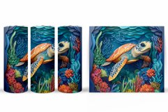 Turtle Tumbler Design. Sea Turtle Tumbler Sublimation Product Image 2