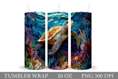Turtle Tumbler Design. Turtle Tumbler Sublimation Product Image 1
