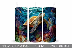 Turtle Tumbler Design. Turtle Tumbler Sublimation Product Image 1