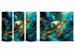 Turtle Tumbler Wrap Design. Turtle Tumbler Wrap Sublimation Product Image 2