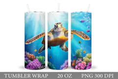 Turtle Tumbler Design. Turtle Tumbler Sublimation Product Image 1