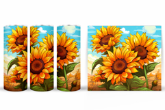 Sunflowers Tumbler. Flowers Tumbler Sublimation Product Image 2