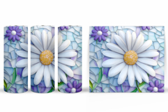 Daisy Flowers Tumbler Design. Flowers Tumbler Sublimation Product Image 2