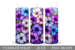 Floral Tumbler Design. Flowers Tumbler Sublimation Product Image 1