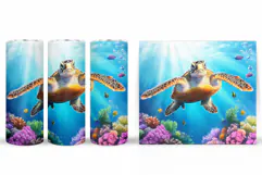 Turtle Tumbler Design. Turtle Tumbler Sublimation Product Image 2