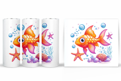 Cute Fish Tumbler Design. Fish Tumbler Sublimation Product Image 2