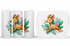 Cute Deer Tumbler Design. Cute Deer Sublimation Product Image 2