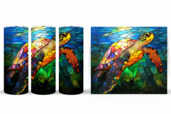 Turtle Tumbler Design. Turtle Tumbler Sublimation Product Image 2