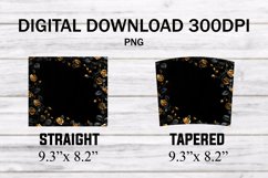 3D Black Butterflies Skull 20 Oz Tumbler Wrap Product Image 2