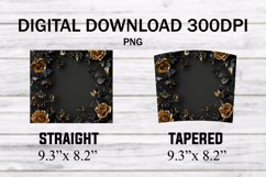3D Black Butterflies Skull 20 Oz Tumbler Wrap Product Image 2