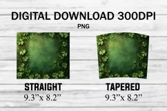 St. Patrick's Tumbler Wrap - Gnome Tumbler PNG Product Image 4