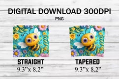 3d Cute Bee Tumbler Wrap - 20 oz Tumbler Sublimation Product Image 2