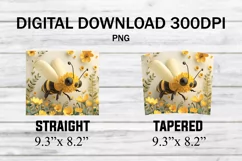 3d Cute Bee Tumbler Wrap - 20 oz Tumbler Sublimation Product Image 2